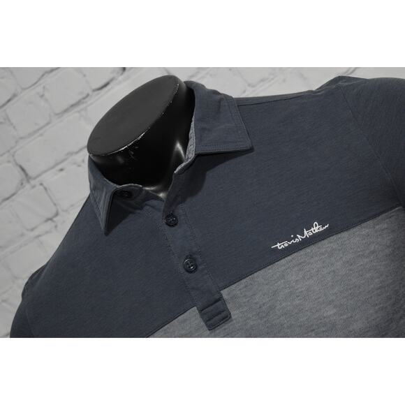 Travis Mathew Golf Polo Shirt Men Size Small Performance Polyester Blend Blue - Picture 1 of 7